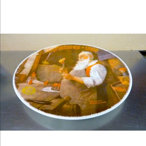 🎅🏻 SALE Norman Rockwell’s Santa in His Workshop Knowles Collector Plate Bradford - Picture 2 of 5